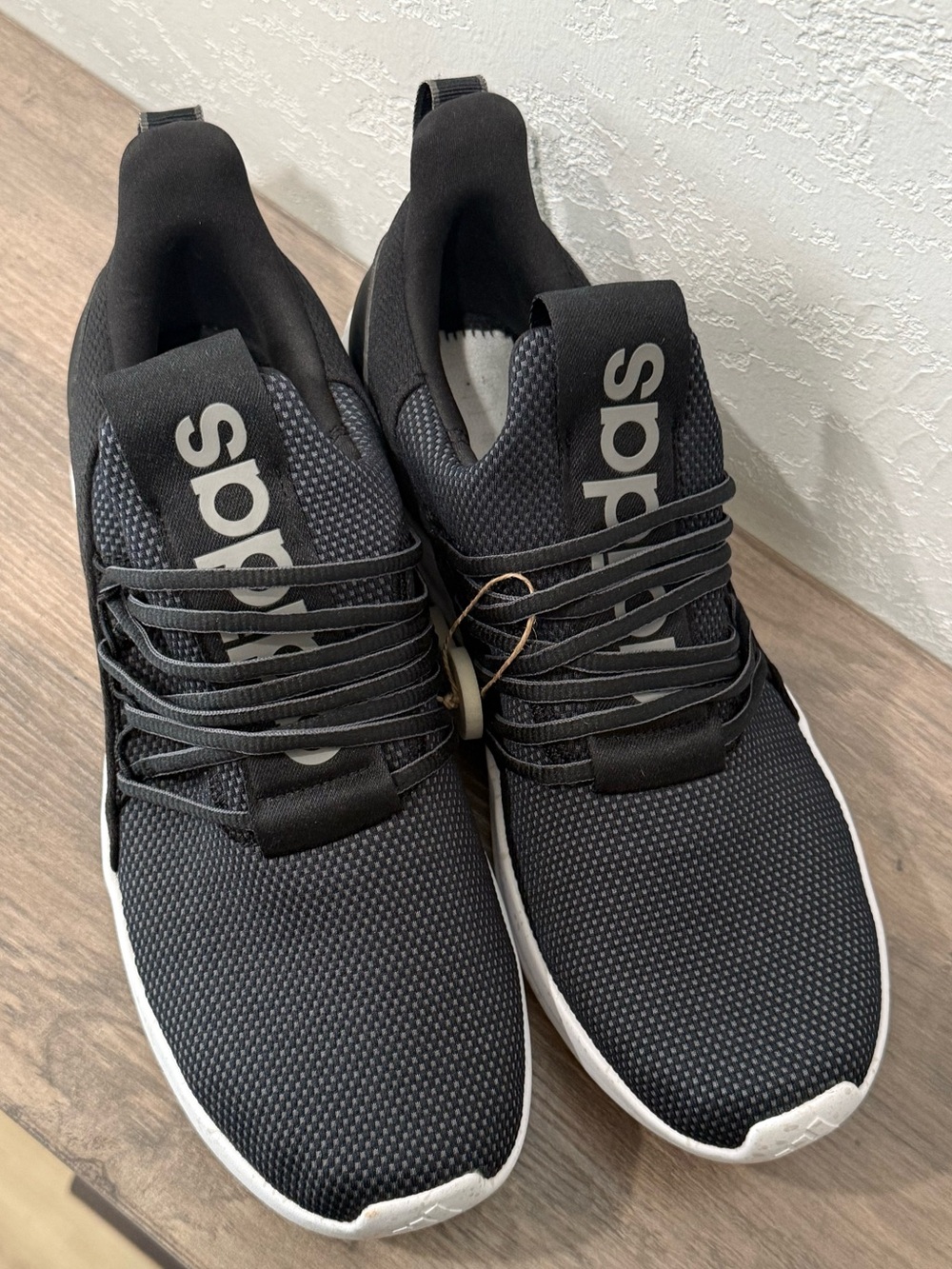 adidas Men’s Black Knit Lace-Up Sneakers